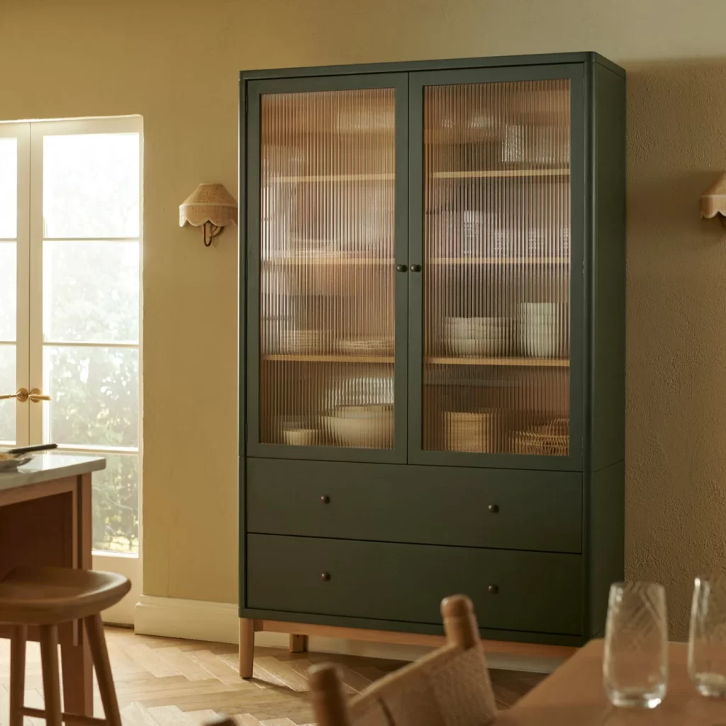 Kitchen Larder painted in Constable Green