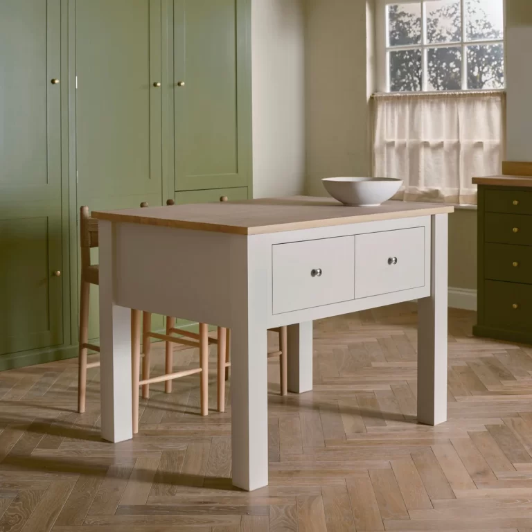 Charlecote Freestanding Kitchen Island with Oak Top